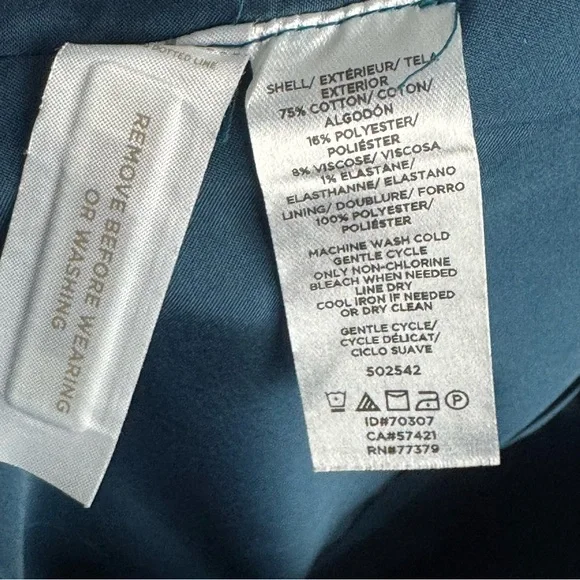 Ann Taylor Teal Button-Front A-Line Mini Skirt Fully Lined Dark Academia Women 6 - Picture 5 of 7